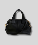 sac épaule cuir noir femme élégant