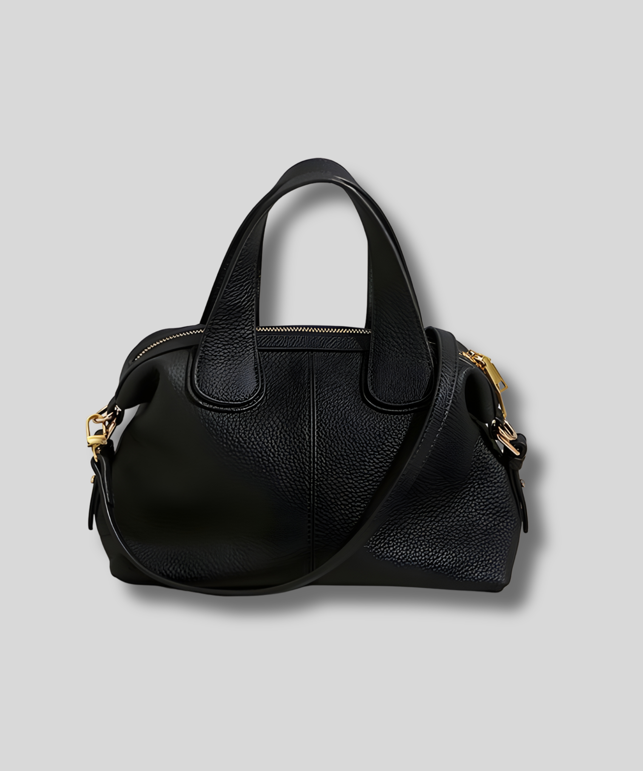 sac épaule cuir noir femme élégant