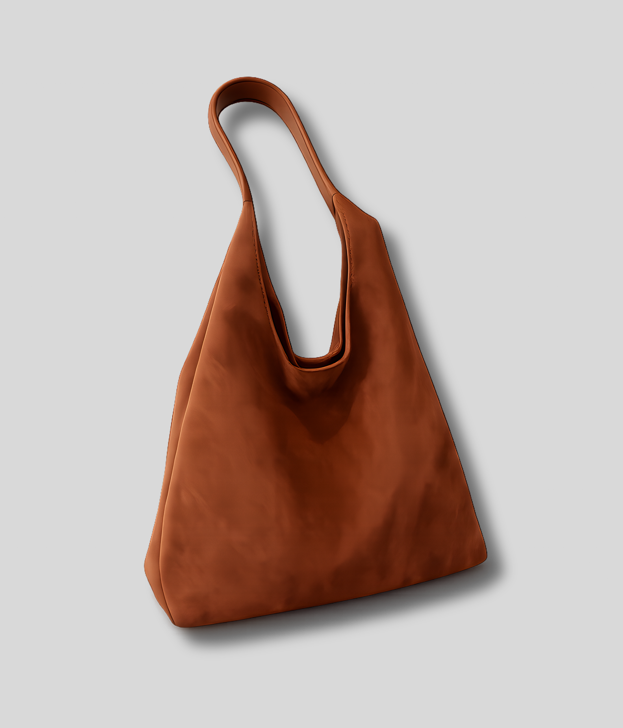 Sac cabas femme marron effet cuir souple grande capacité