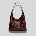 Sac Allure Intemporelle couleur bordeaux en cuir végan PU – vue de face