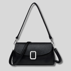 Sac bandoulière femme Veloria noir élégant en texture effet cuir