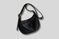 Sac épaule femme noir effet cuir lisse avec bandoulière ajustable – AlluTurne