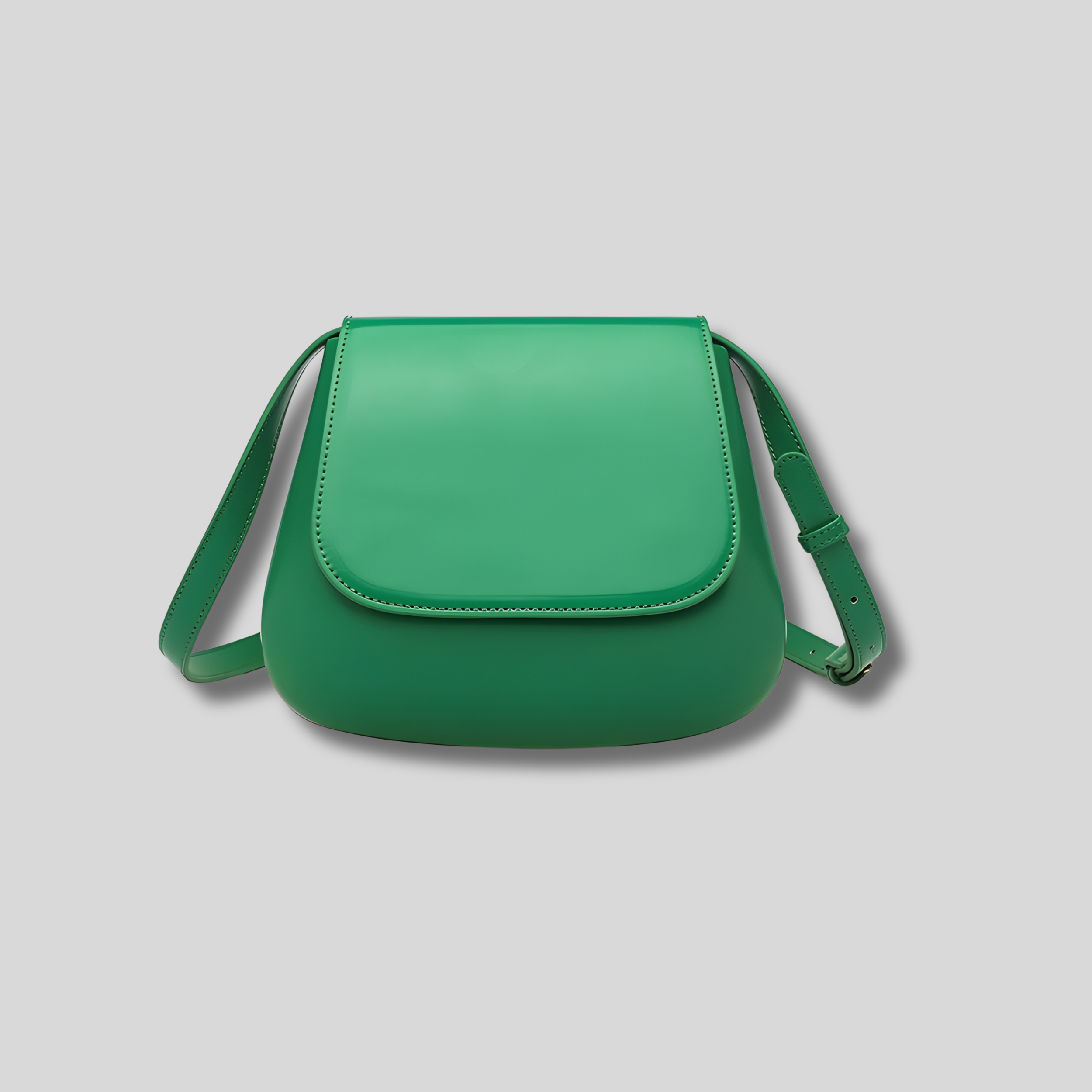 Sac à épaule femme vert moderne – sac minimaliste structuré