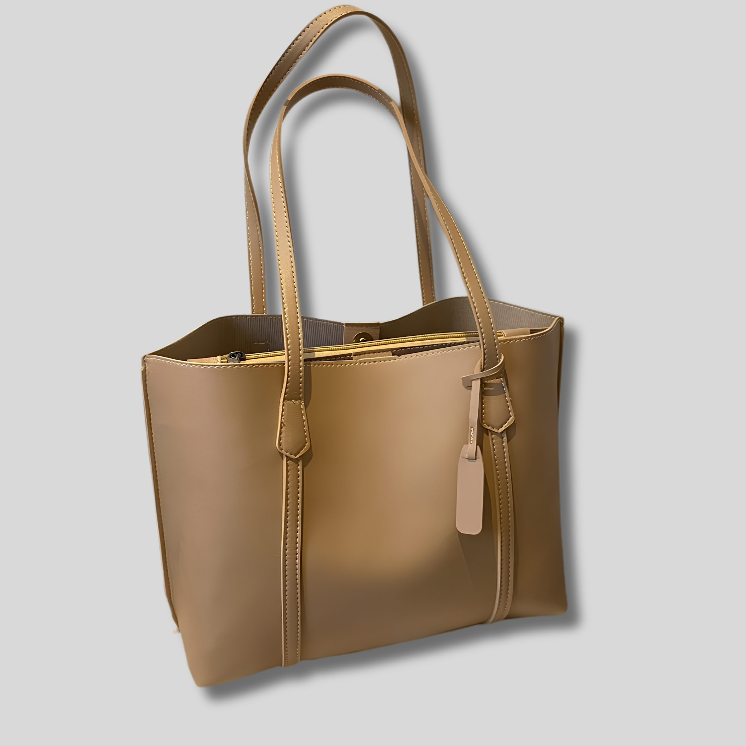Sac Épaule Cabéria beige – sac cabas spacieux avec fermeture zippée et design minimaliste