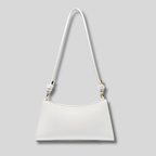 Sac épaule blanc élégant pour femme avec bandoulière fine et détails dorés
