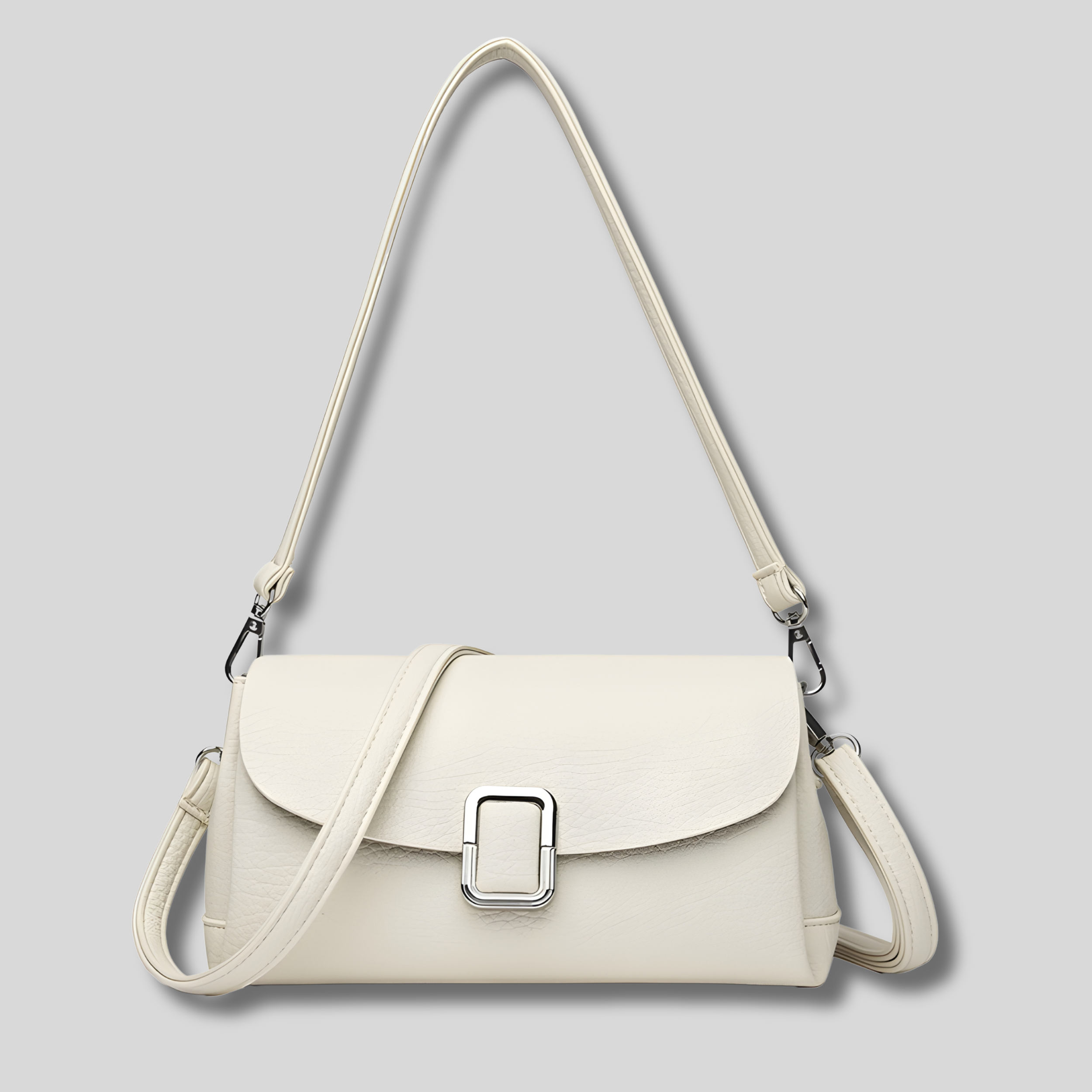 Sac bandoulière femme Veloria blanc crème élégant minimaliste