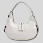 Sac Épaule Verni Éloriasi blanc en cuir verni, design minimal et élégant