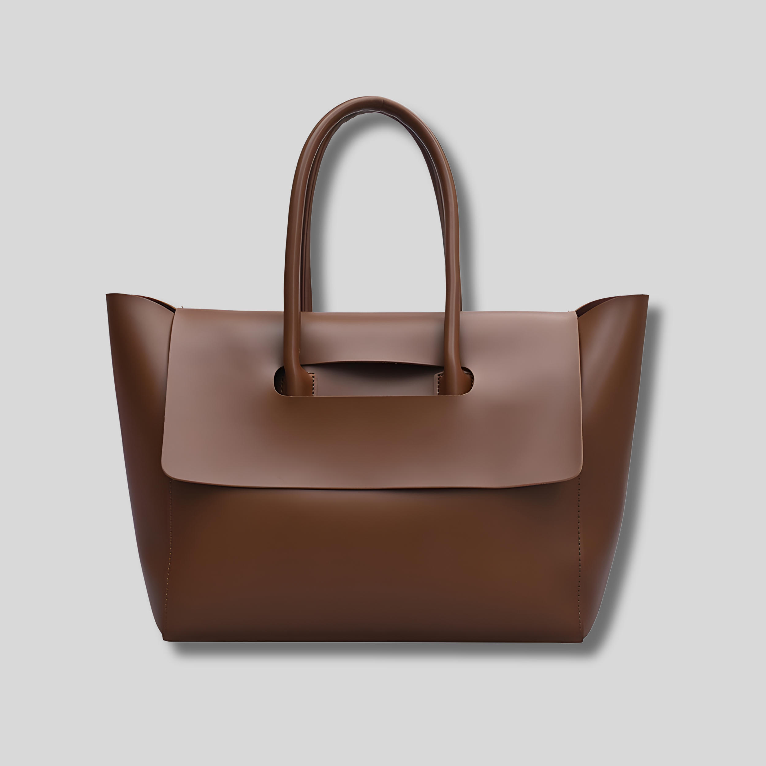 Sac cabas Miréva marron vue de face