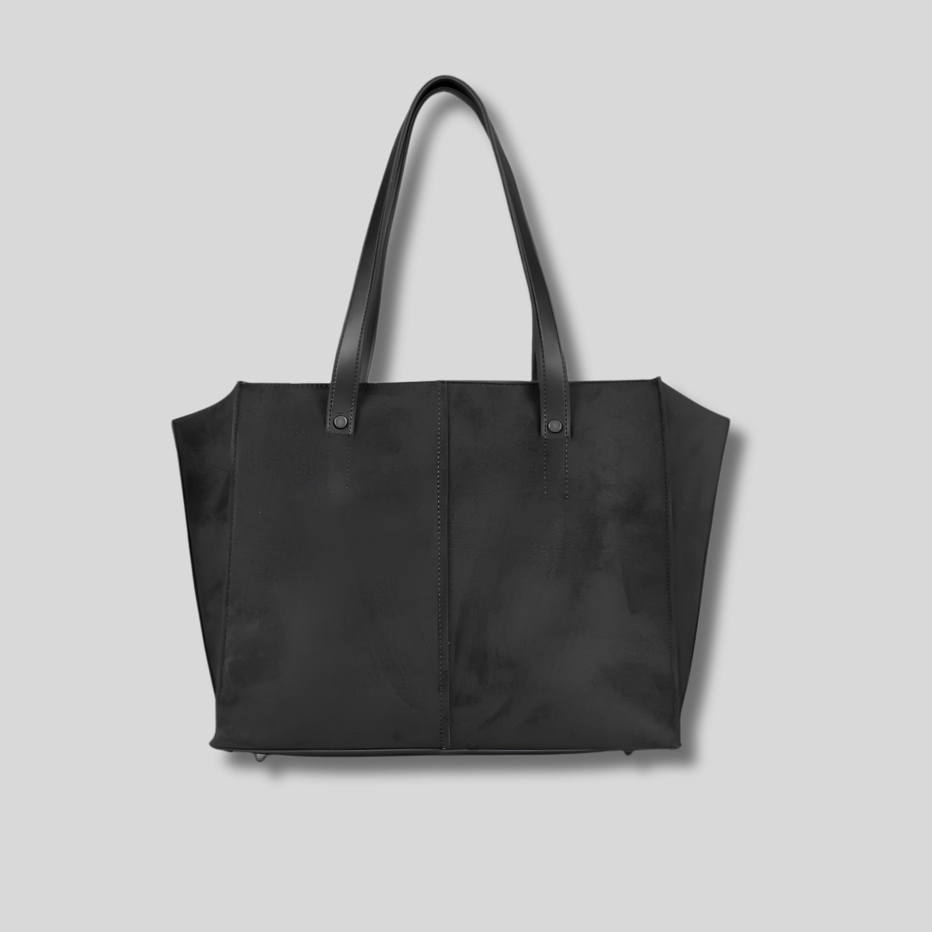 Vue arrière du Sac Cabas Vaélis en suédine noire