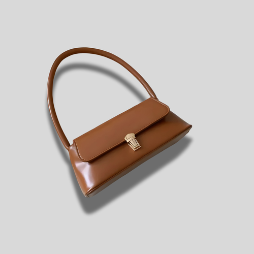 Sac baguette Éloria marron clair, sac à main femme chic et moderne, idéal pour le quotidien.