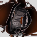 Intérieur du sac seau Alméra – compartiments et poche zippée intégrée