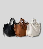 Sac Cabas Maëline en noir, marron et blanc, vue arrière
