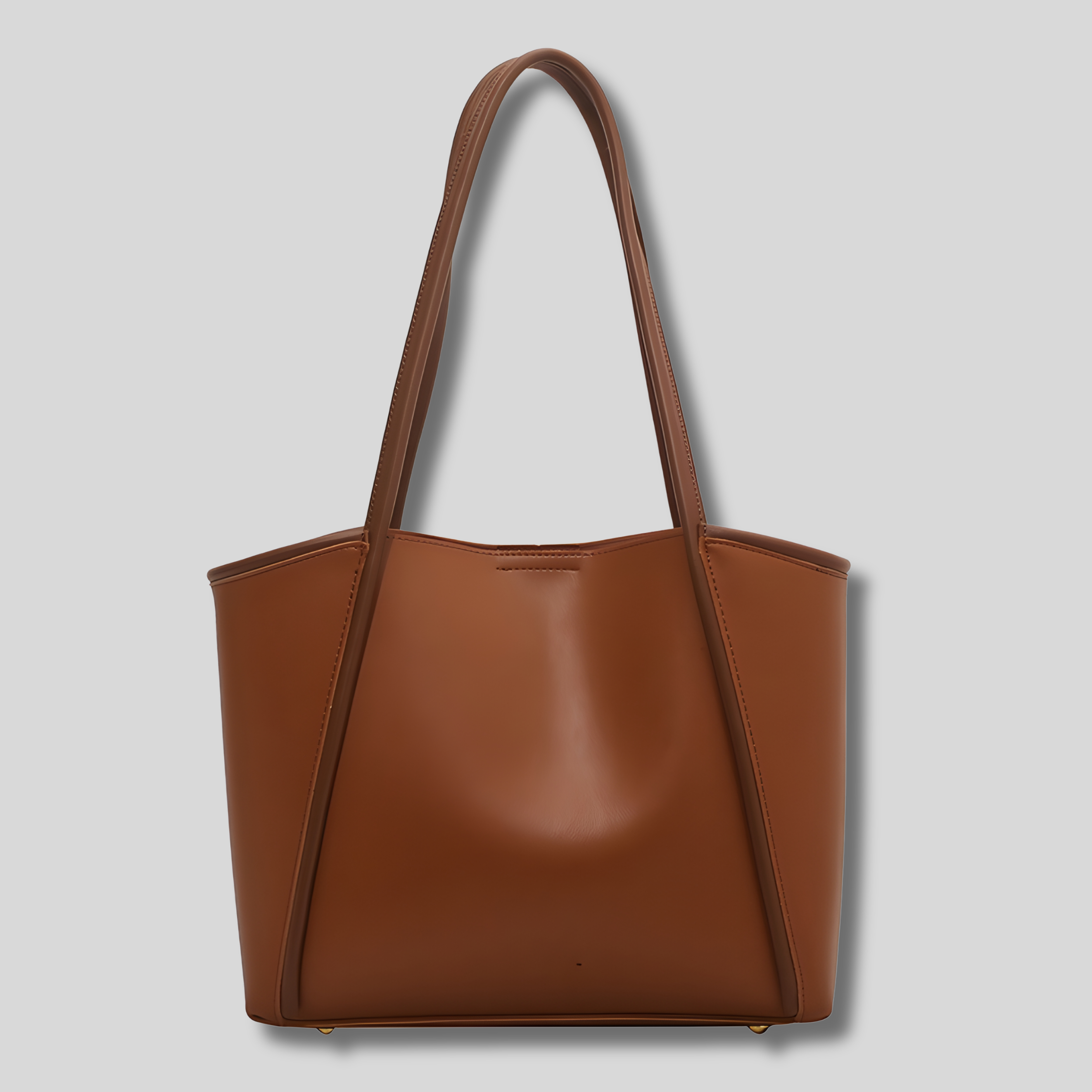 Sac cabas marron foncé vue de face