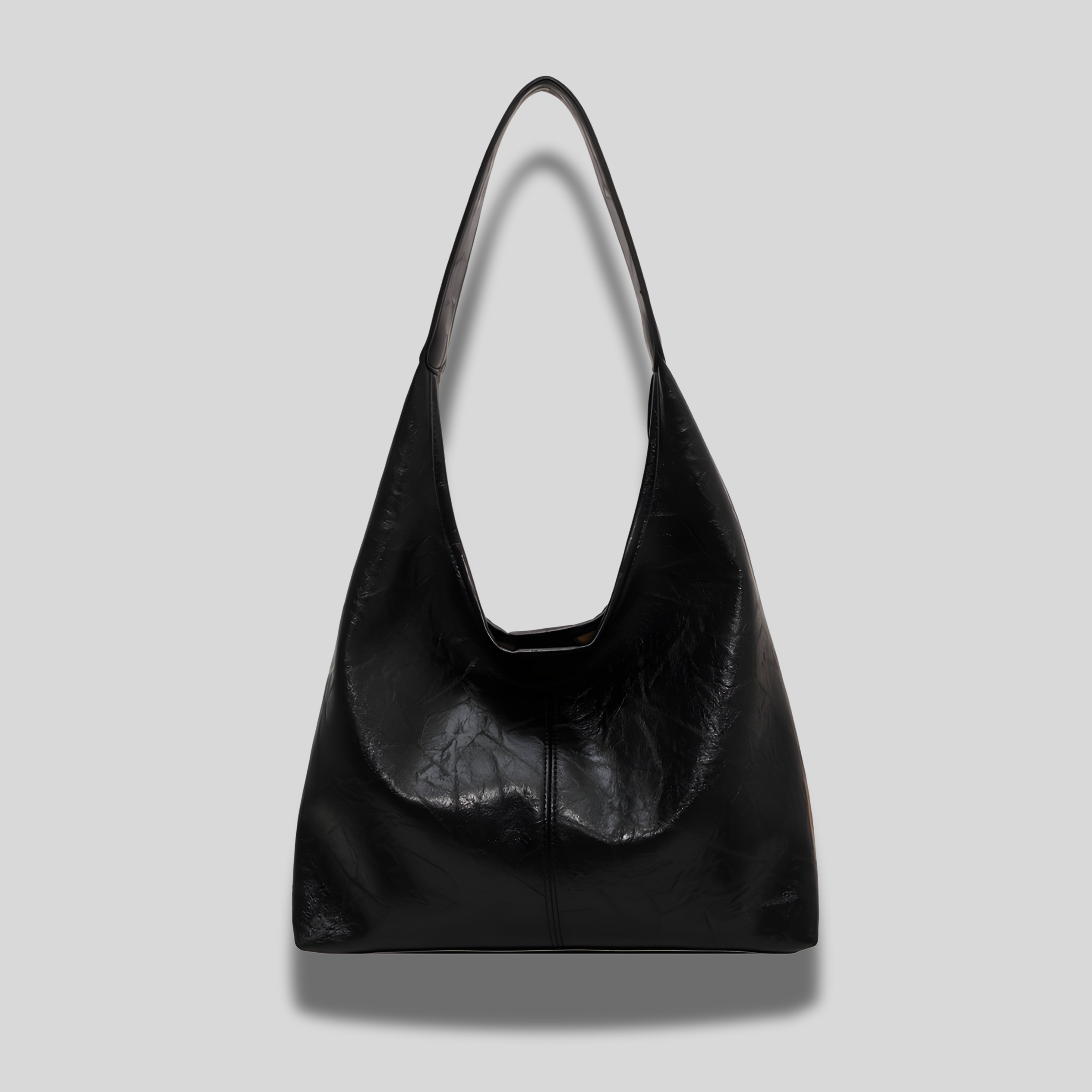 Sac Allure Intemporelle noir en cuir végan PU – sac cabas élégant