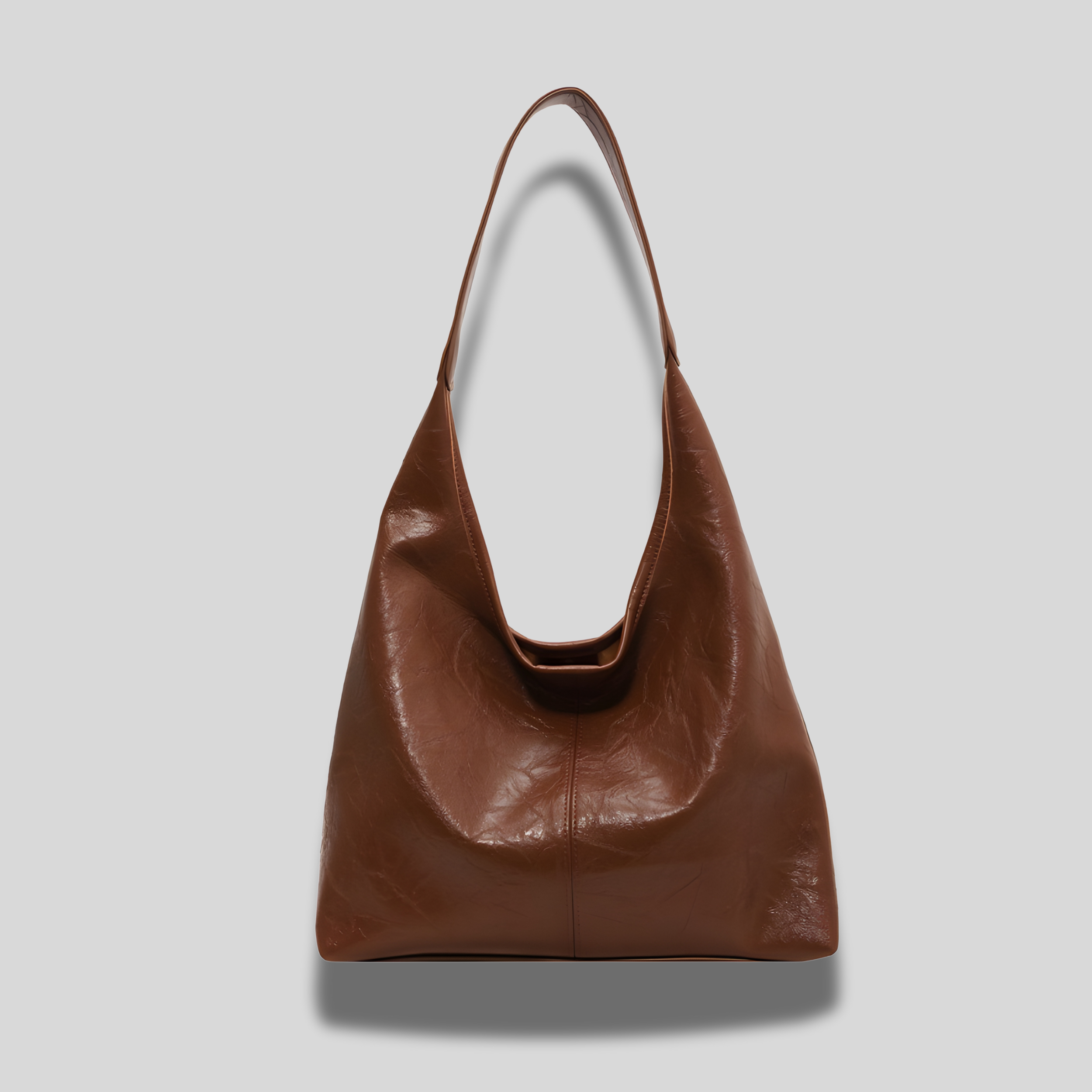 Sac Allure Intemporelle marron foncé en cuir végan PU – style intemporel