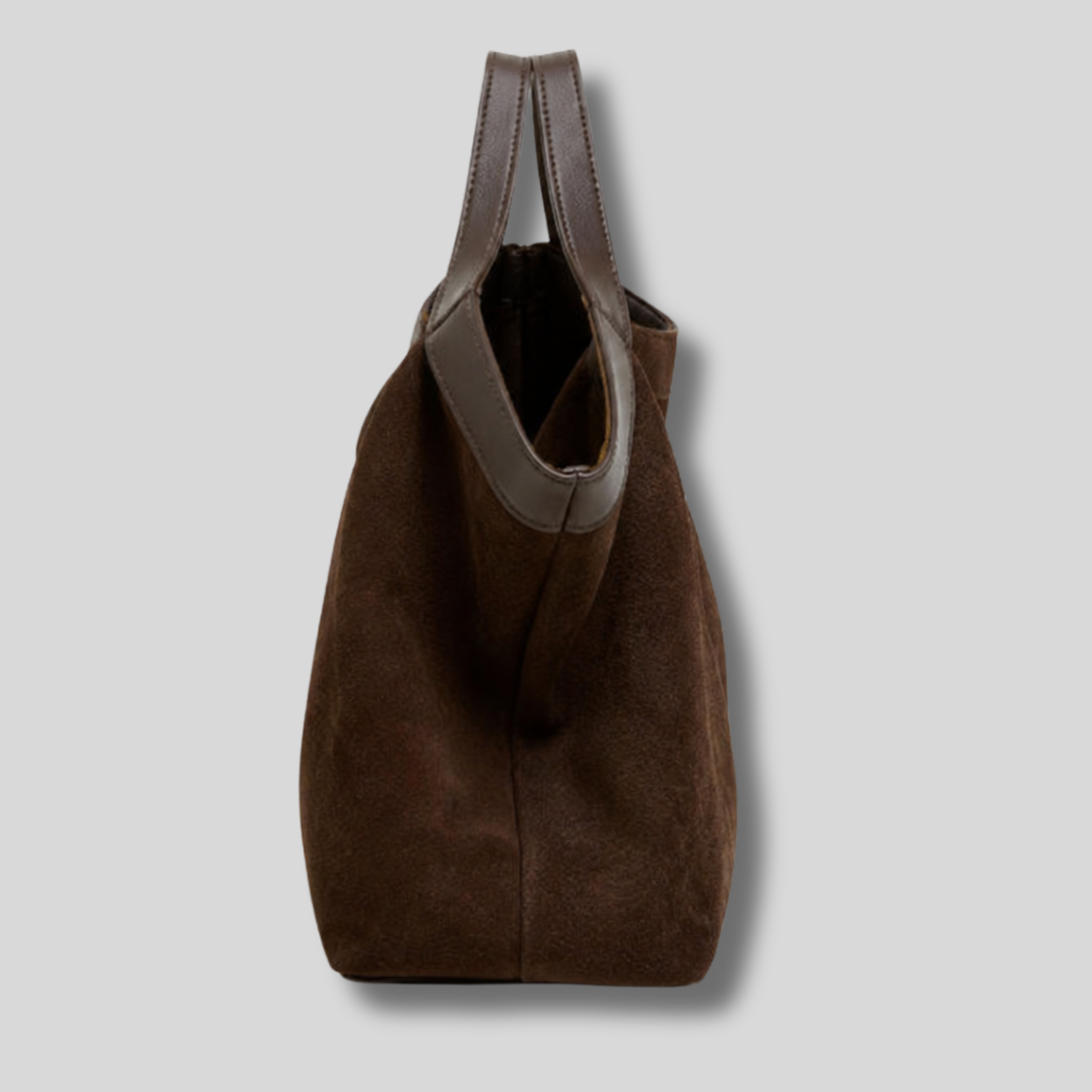 Sac Cabas Auréline vu de profil avec anses en cuir et finition raffinée