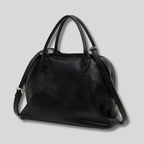 Sac en cuir véritable noir Élyndra avec bandoulière ajustable – design minimaliste