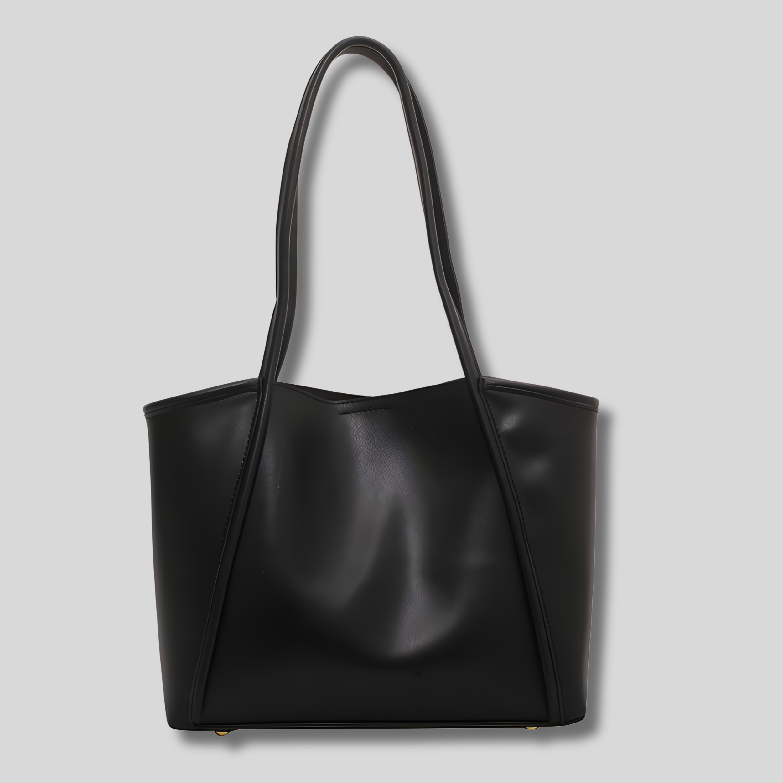 Sac cabas noir élégant vue de face