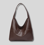 Sac épaule femme marron foncé effet cuir – grand cabas quotidien