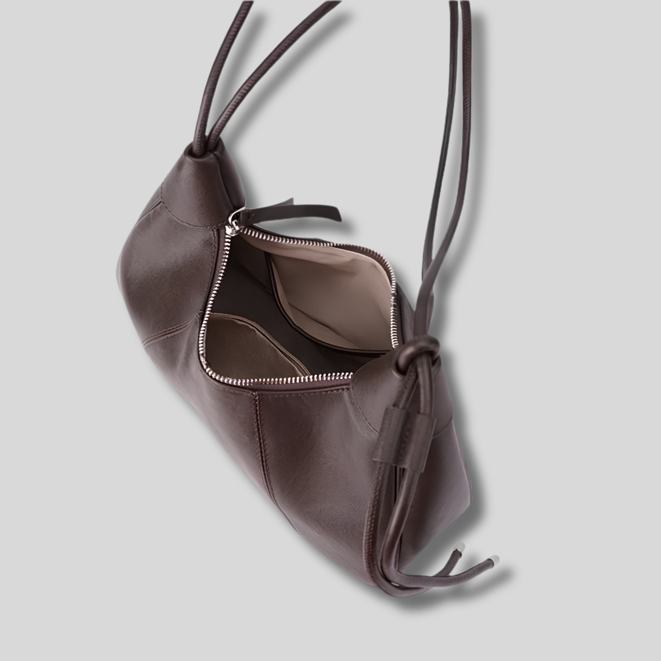 Intérieur du Sac Épaule Rovelle avec compartiment principal zippé et poche intérieure