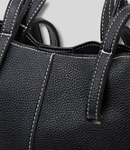 Détail du cuir et des coutures du Sac Cabas Maëline