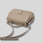 Sac Bandoulière Miréa en cuir véritable taupe – vue du dessus