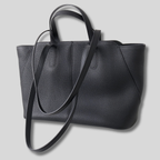 Sac cabas Évessia noir en cuir véritable – vue arrière