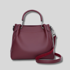 Sac seau Alméra bordeaux en similicuir – vue de face élégante