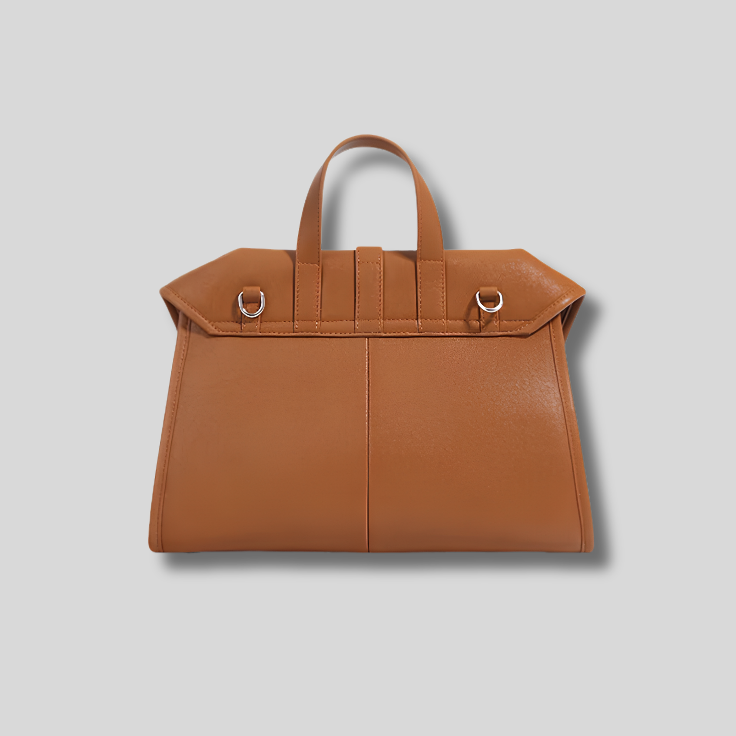 Vue arrière du Sac Bandoulière Éloresse camel avec attaches pour bandoulière