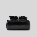 Sac épaule noir brillant vue du dessous – AlluTurne