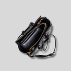 Intérieur spacieux du Sac Cabas Virelia noir avec compartiment zippé